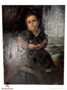 Arte: Copia de la obra El niño de Vallecas. Diego Velázquez. Oleo sobre lienzo. 92 x 72 cm. Siglo XIX.